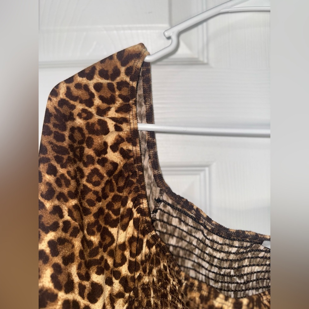 White Birch Leopard Print Blouse - Picture 6 of 8